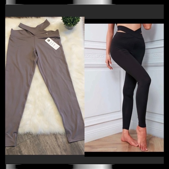 O to S Active Cut Out Waist Leggings - Picture 1 of 9